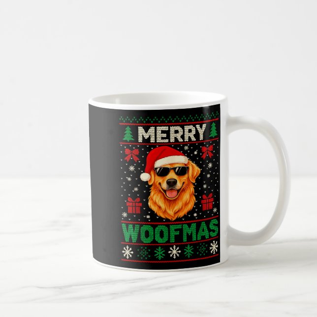 Mug Merry Woofmas Ugly Christmas Jumper Xmas Dog Lover (Droite)