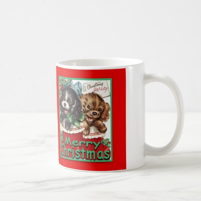 Mug MerryChrsmsPuppies-ClassicWhiteMug 11oz (Droite)