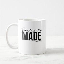 Mug Merveilleusement Fabriqué : Psaumes 139:14 - Don C