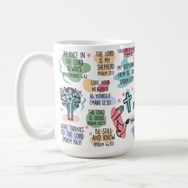 Mug Mes Affirmations Bibliques quotidiennes Thé de boi (Gauche)