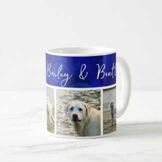 Mug Mes Amours Bannière Bleue Royale Noms 4 Photos Ani