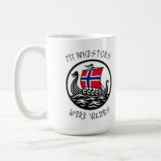 Mug Mes ancêtres étaient des Vikings | Drapeau norvégi