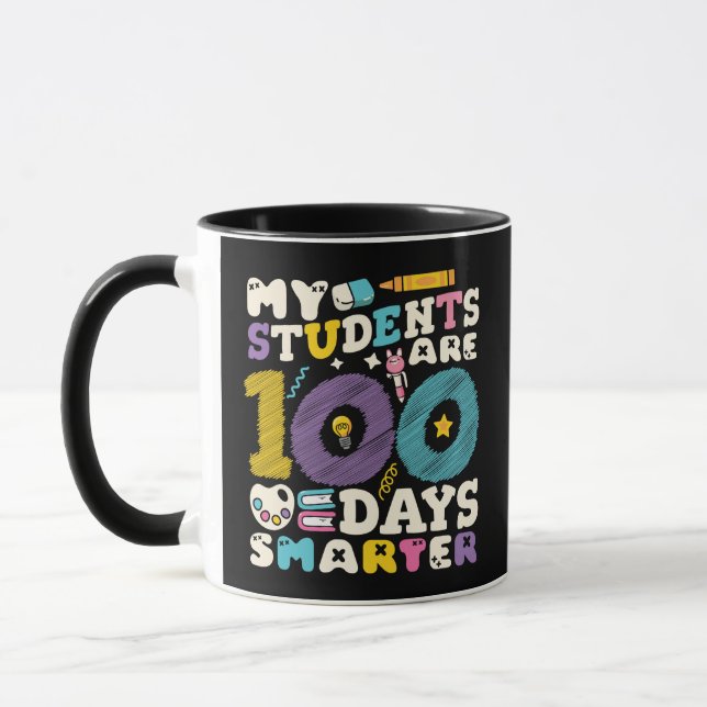 Mug Mes étudiants sont 100 jours plus intelligents mig (Gauche)