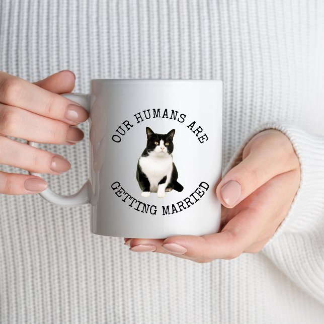 Mug Mes humains se marient Chat Fiançailles cadeau (Créateur téléchargé)