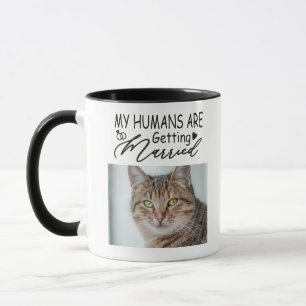 Mug Mes humains se marient Photo de chat personnalisée