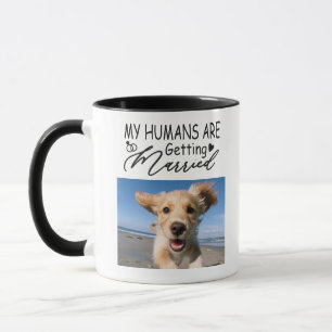 Mug Mes humains se marient Photo de chien personnalisé