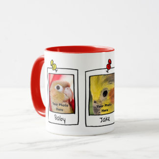 Mug Mes Oiseaux de Compagnie Collage Photo Rétro Perso