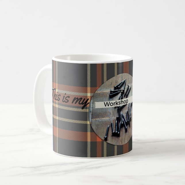 Mug Mes outils de caverne d'homme de hangar de garage (Devant gauche)