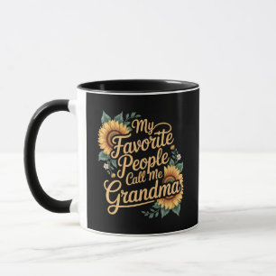 Mug Mes personnes préférées m'appellent grand-mère pou