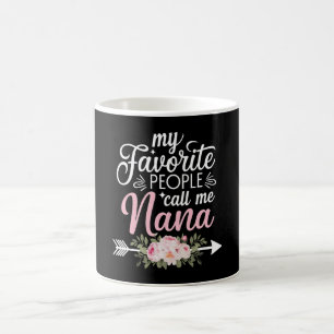 Mug Mes personnes préférées m'appellent Nana Fleurs de