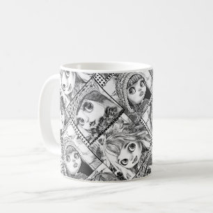 Mug Mes poupées patchwork noir et blanc préférées