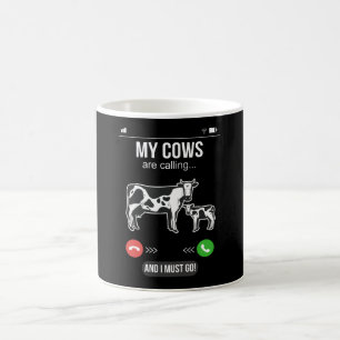 Mug Mes vaches appellent Farmer Cow Lover Fun