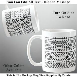 Mug Message caché 142BW - Addict de marche inhabituel