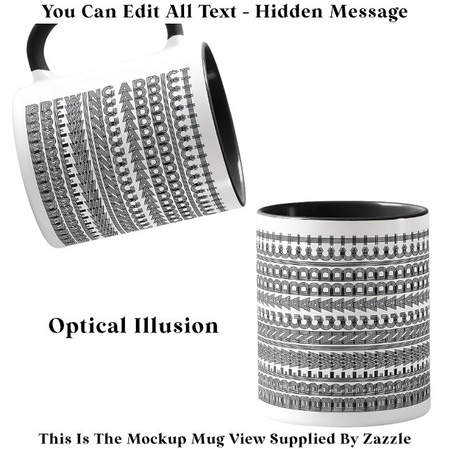 Mug Message caché de l'accoutumance brasserie Amusante (Créateur téléchargé)