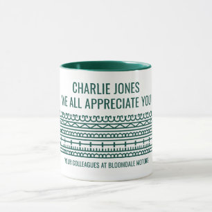 Mug Message caché drôle de retraite personnalisé Vert