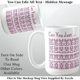 Mug Message caché Fermer La Fuh Cup 155MW Amusant Adul