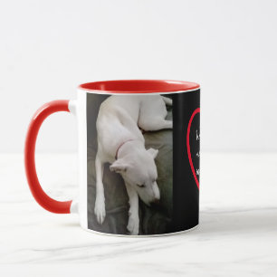 Mug Message d'amour de chien blanc dormant mignon dans