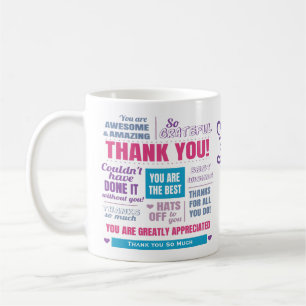 Mug Message d'appréciation du Merci personnalisé