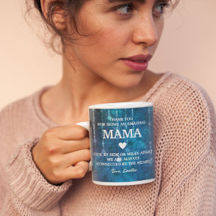 Mug Message de coeur de Mama Merci Personnalisé