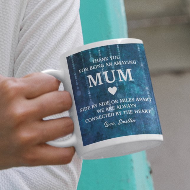 Mug Message de coeur de maman Merci Personnalisé (Mum Thank You Heartfelt Message Personalized Coffee Mug
)
