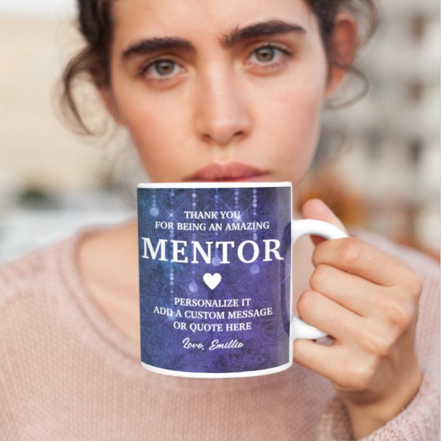 Mug Message de coeur du mentor Merci Personnalisé (Mentor Thank You Heartfelt Message Personalized Coffee Mug
)