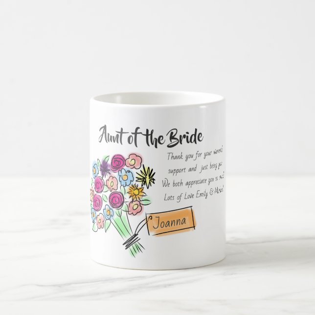 Mug Message de Merci personnalisé pour la fête nuptial (Centre)