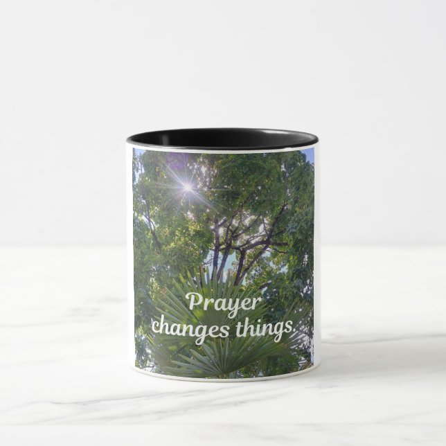 Mug Message inspirant : "La prière change les choses." (Centre)
