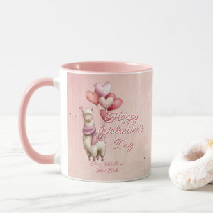 Mug Message personnalisé Lama Animal Saint-Valentin
