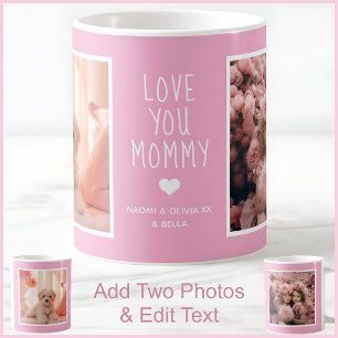 Mug Message photo rose de la fête des mères moderne Pe