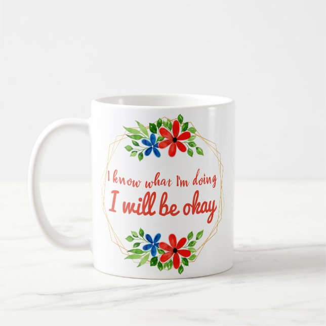 Mug message positif pour le travail et l'amour de soi (Gauche)
