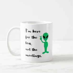 Mug Messages Office amusants et travail Cool Alien ver