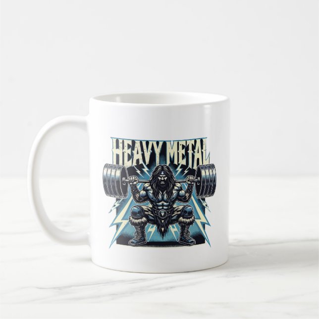 Mug Métal Lourd - Drôle Lifting Gym Fitness (Gauche)
