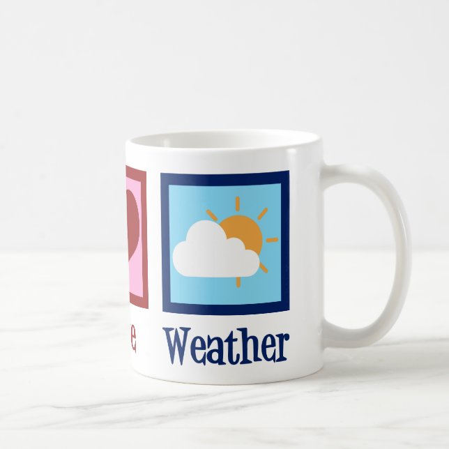 Mug Météorologue Peace Love Météo (Droite)