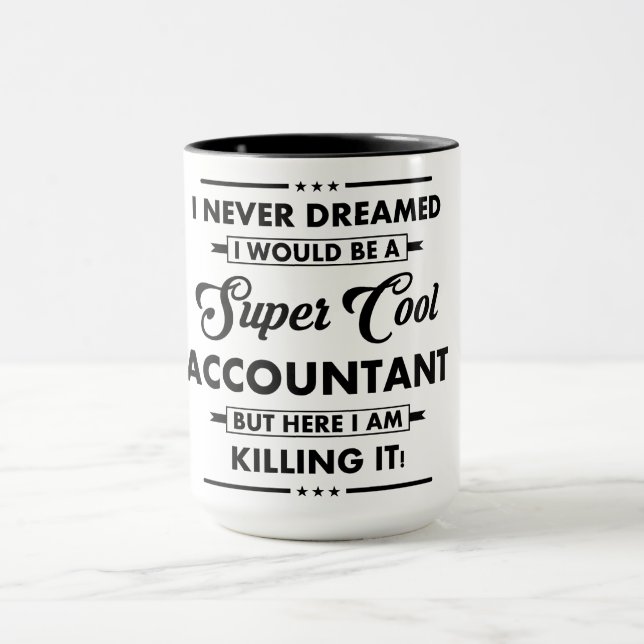 Mug Métier/Profession drôle Super comptable cool (Centre)