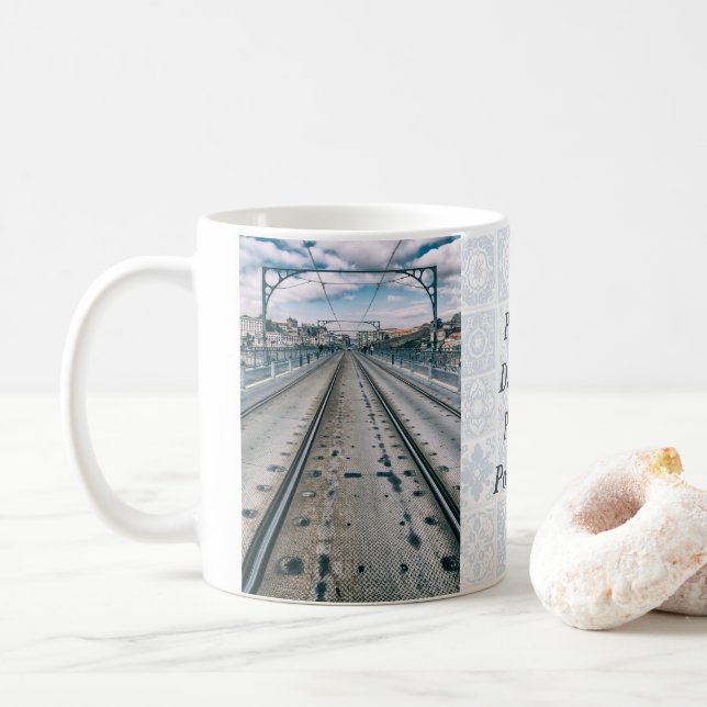 Mug Métro sur pont supérieur Dom Luis I (Avec donut)