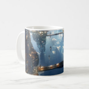 Mug Métropole flottante dans le ciel