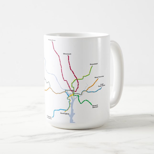 Mug Metrorail de WMATA (Devant droit)
