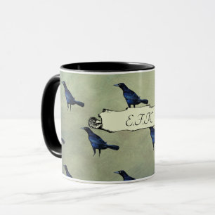 Mug Meurtre des corbeaux Style gothique Vintage Monogr