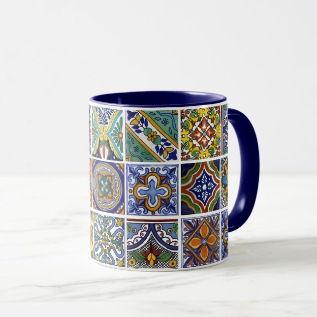 Mug Mexique : Le carrelage des carreaux (Devant droit)