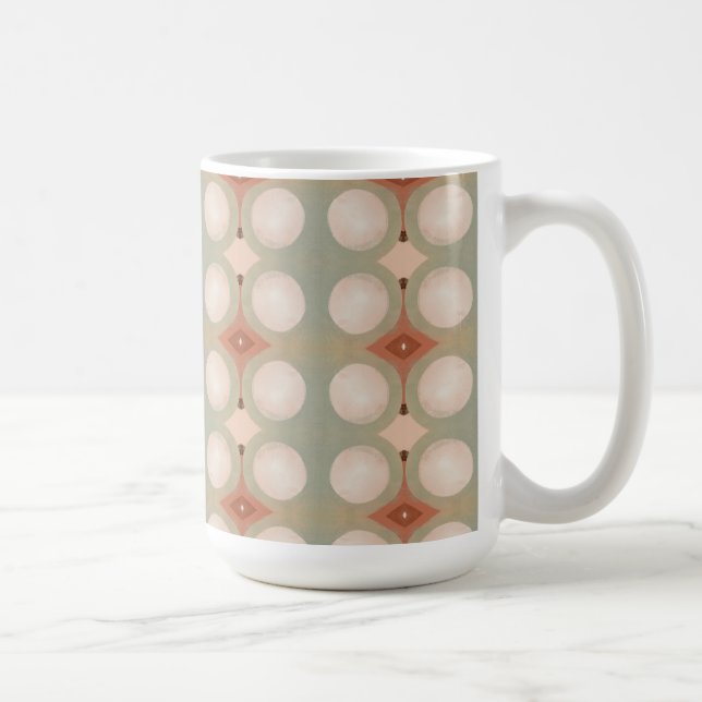 Mug Mi-siècle Moderne Biologique Géométrique Art Mint  (Droite)