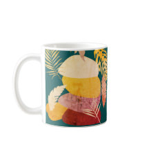 Mi-siècle Vintage Feuilles d'automne moderne Abstr