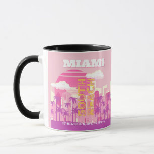 Mug Miami Beach, Miami Travel Art, Preppy Room, Rose