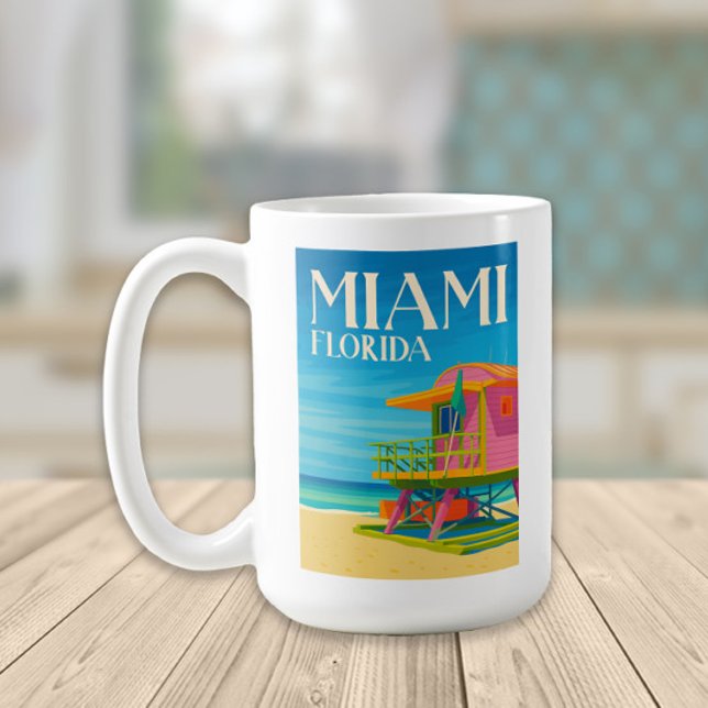Mug Miami Floride South Beach Garde Art Déco (Miami, Florida coffee mug)
