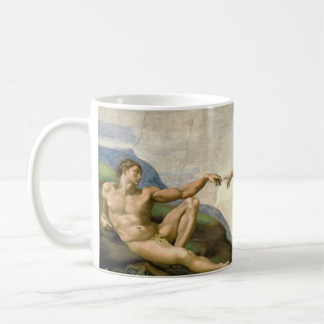 Mug Michelangelo Création d'Adam Art (Gauche)