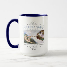 Mug Michelangelo Création de la peinture de l'homme av