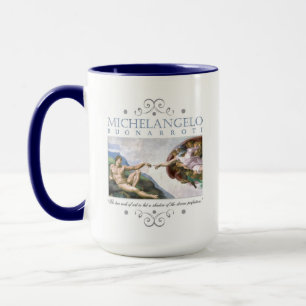 Mug Michelangelo Création de la peinture de l'homme av