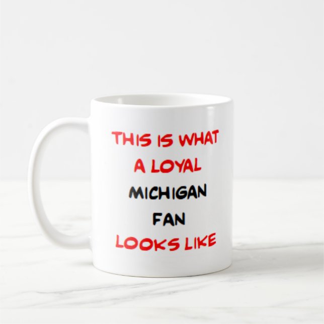 Mug michigan fan, loyal (Gauche)