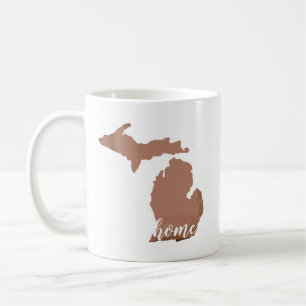Mug Michigan Silhouette Cuivre Maison blanche