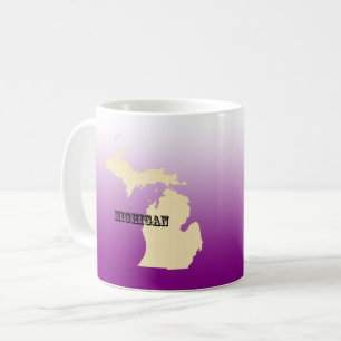 Mug - Michigan State Map avec la ville
