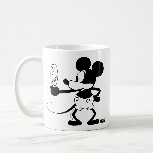 Mug Mickey - Looking in the Mirror (Plane Crazy, 1929) (Gauche)